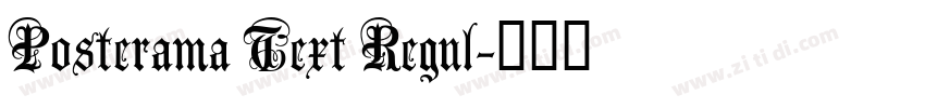 Posterama Text Regul字体转换